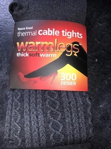 Ladies Thermal Tights Cable Knit Fleece Lined 300 Denier Med/large Warm Cosy❤️ - Picture 1 of 4