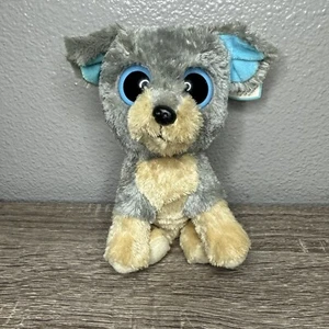 Ty Beanie Boos SCRAPS Schnauzer cane medio 9" Buddy peluche grigio blu occhi solidi - Foto 1 di 7