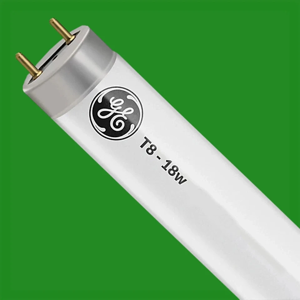 1x 18W GE T8 2ft 24" 600mm Fluorescent Tube Strip Light Bulbs 6500K Lamps G13 - Image 1 of 4