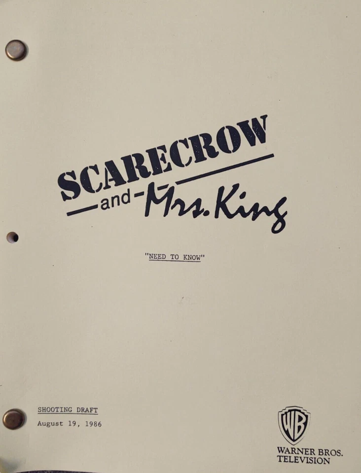 SERIE SCARECROW & MRS. KING NECESITA SABER GUIÓN KATE JACKSON (copia) Foto 1 de 1