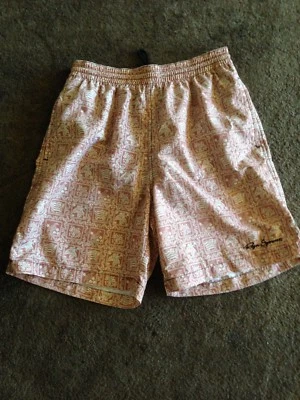 Vintage  Reyn Spooner  Orange Hawaiian Lined Swim Trunks Size mens medium  - Image 1 of 4