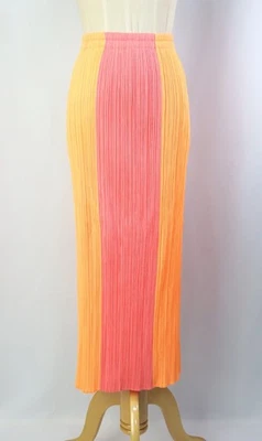 ¡Precio especial! Falda PLEATS PLEASE Naranja/Rosa ISSEY MIYAKE 166 1884 Foto 1 de 4
