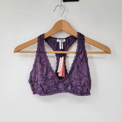 Bralette Cosabella Never Say Never Racerback Talla Mediana Zaadi Púrpura Encaje Foto 1 de 4