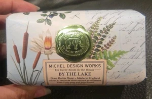 Michel Design Works BY THE LAKE Shea Butter Bar Soap LOTUS FLOWERS - Picture 1 of 2
