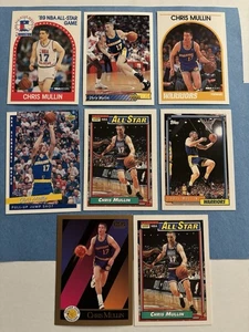 CHRIS MULLIN 1990s NBA Basketball Cards lot x8 USA Upper Deck Topps Warriors - Bild 1 von 3
