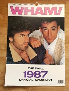 WHAM! THE FINAL 1987 OFFICIAL CALENDAR - ORIGINAL RARE VINTAGE - VGC - Picture 1 of 14