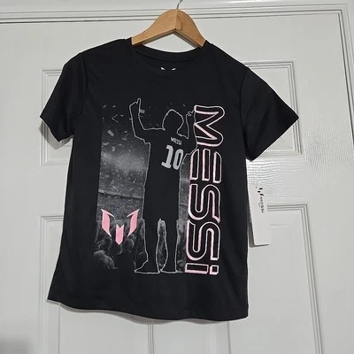 Camiseta de fútbol para niños Lionel Messi talla M (8) Inter Miami CF NUEVA CON ETIQUETAS negra/rosa Foto 1 de 4