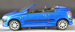 Peugeot 206 cc Blue Cabriolet 1:36 Die-cast Welly - Picture 1 of 8