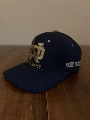 Vintage Notre Dame Starter Hat Irish Fitted 6 5/8-7 1/8 Wool Stretch Size 1 80s - Image 1 of 4