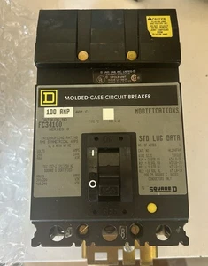 Square D FC34100 100A 480 VAC 3-poliger Leitungsschutzschalter - Bild 1 von 4