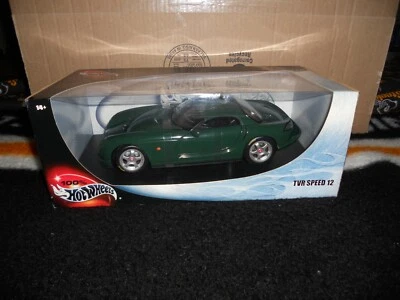 1/18 Hot Wheels TVR Speed 12 in British Racing Green - Image 1 of 3