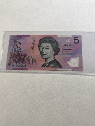 1997 Australia 5 Dollars Banknote P 51c Cover
