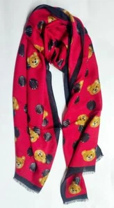 Moschino Sciarpa Leggera in Modal e Cachemire Bear - Imagen 1 de 4