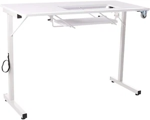 SewingRite SewStation 101 tragbarer klappbarer Nähtisch mit Stahlbeinen, weiß - Bild 1 von 8