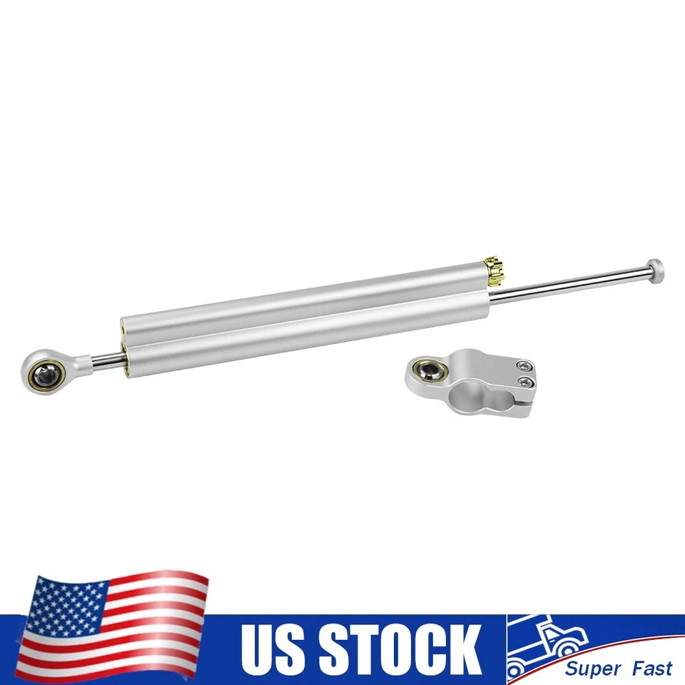 Estabilizador de dirección estilo largo 350 mm 2 tubos para Kawasaki Ninja 250 / 250 R Foto 1 de 4