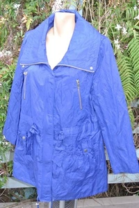 Ruched Detail Anorak Marine Blue ZIP Jacket Size 12. NEW RRP$69.99 Medium weight - Picture 1 of 1