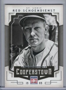 RED SCHOENDIENST 2015 Panini Cooperstown HOF Chronicles #77 🥎E5192🥎