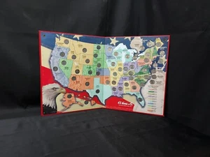 United States Fifty State Quarters Collectors Map - COMPLETE WITH COINS - Picture 1 of 8