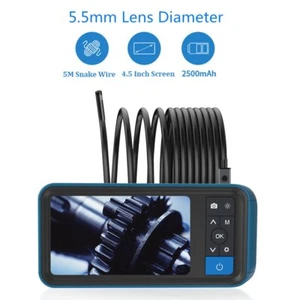 TESLONG MS450 4.5" LCD 6LEDs 5.5mm Lens 5M Tube Endoscope Inspection Camera - Picture 1 of 11