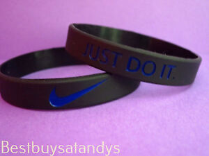 Nike JUST DO IT Sports 3D Silicone Wristband Baller Bands Bracelets Swoosh Logo