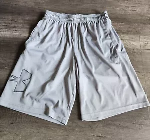 Under Armour Men's Small Gray Athletic Shorts Loose Fit 9" Inseam - Picture 1 of 6