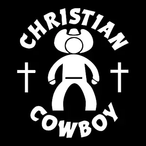Christian Cowboy Religious Car Truck Window Wall Laptop Vinyl Decal Sticker. - Picture 1 of 2