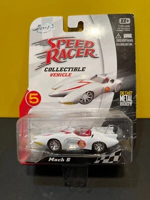 1/55 JADA SPEED RACER MACH 5 WHITE WITH RED STRIPES - Image 1 of 2