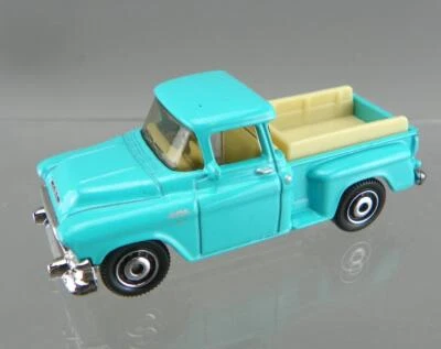 Camioneta pickup GMC Stepside 1957 Matchbox 2009 MB786 diecast 1/66 verde azulado aguamarina Foto 1 de 4