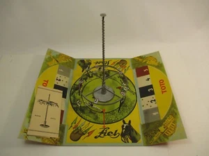 Antique Vintage Original Turf German Metal Tin Toy Horse Racing Game Spinner - Picture 1 of 23