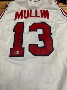 Chris Mullin Custom Sewn Autographed USA Basketball Jersey #13 Beckett - Picture 1 of 5