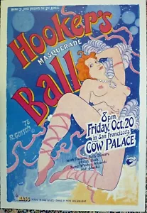 PERFETTE CONDIZIONI - PROSTITUTE BALL IN MASCHERA - SAN FRANCISCO - POSTER VINTAGE - 1978 - Foto 1 di 1