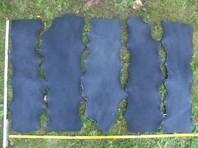 Rindsleder schwarz ca. 70 x 20cm Lederreste 1,2mm dick - Bild 1 von 2