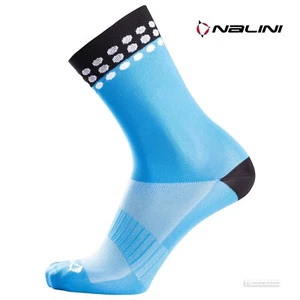 Nalini NEW COLOR Cycling Socks : LIGHT BLUE/BLACK - One Pair - Picture 1 of 1