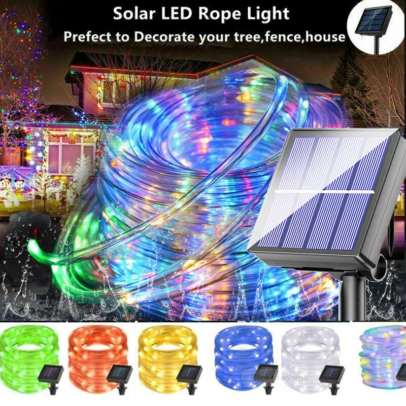 8modes 300LED Outdoor Garden Lamp Solar Rope Fairy String Lights Decor Strips AU - image 1 of 4