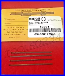 1/4" 4 Flute Walton 12254 Tap Extractor Replacement Fingers Set of 4 - Picture 1 of 4