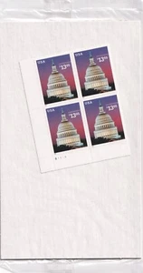 Scott #3648 $13.65 Capitol Dome at Dusk Plate Block of 4 Stamps - Sealed - Picture 1 of 2