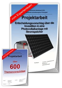 Technischer Betriebswirt TBW Projektarbeit & Präsentation IHK Photovoltaik + - Bild 1 von 8