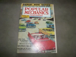 Popular Mechanics January 1959 Cars Magazine - Vintage - Annual Auto Section - Imagen 1 de 2