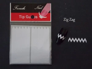 Nagelführungen French Tip Maniküre Schablone "Zick Zack" geformte Aufkleber #1306 - Bild 1 von 3