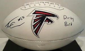 Tevin Coleman Signed Atlanta Falcons Logo Football Inscribed TSE-ITP COA - Picture 1 of 5