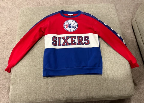 Philadelphia 76ers pullover sweater Mitchell & Ness size small Cover