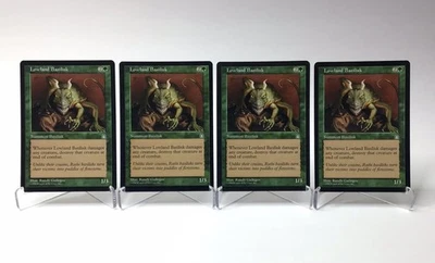(4) Magic: The Gathering Lowland Basilisk MTG Vintage 1998 Stronghold MP - Image 1 of 2