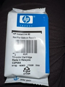 Cartucho de tinta tricolor HP 62 OEM nuevo en plástico sellado - Imagen 1 de 2