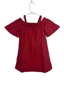 Banana Republic BR Baby Linen Blend Red Short Sleeve Dress NWT SZ 4 - Picture 1 of 7