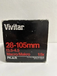 Vivitar 28-105mm f3.5-4.5 Macro/Makro 1:5x PK-A/R Pentax KA/Ricoh 072mm 21687 - Picture 1 of 13