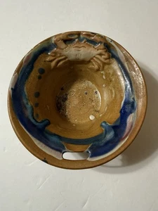 Crab Bowl - Studio Art Pottery Crab Bowl Signed Measures 6.5”x2.5” - Picture 1 of 10