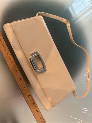 DKNY Womens Leather Adjustable Strap Lined Dome Crossbody Bag - Image 1 of 4