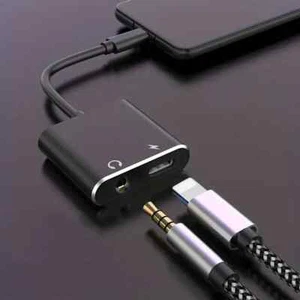 3.5 Audio Adapter For Charging And Listening To Songs 2 In 1 Charge Cable 1 pack - Picture 1 of 3