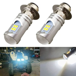 2x Bright White LED Light Bulbs for Suzuki King Quad 300 1991-2002 headlight - Picture 1 of 10