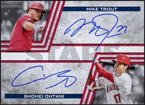 2023 Topps Baseball Stars Dual Signature - SHOHEI OHTANI MIKE TROUT Digital Card